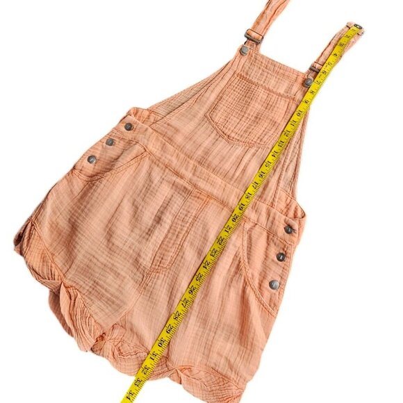 Anthropologie Pilcro Gauze Micro Overalls, Orange, Romper, Jumpsuit, Size 14 - Picture 3 of 14